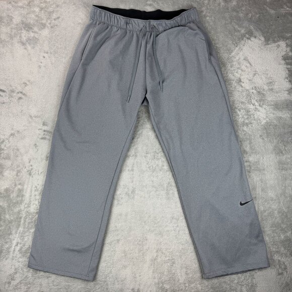 Nike Mens Fleece Lined Sweatpants Grey Athletic Outdoor Pants Workout XL - Picture 3 of 6